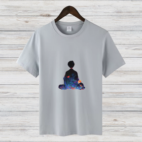Meditierender Traum | Künstlerisches T-Shirt | Spirituelles Design | Stilvolles Statement Shirt für kalte Tage