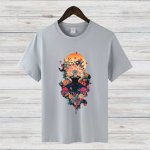 Mystisches Blumenmotiv | Künstlerisches T-Shirt | Stilvolles Design für den Winter | Fashion-Statement für Kreative