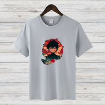Anime Held Shirt | Stylisches Manga T-Shirt | Perfektes Geschenk für Anime-Fans | Baumwollshirt für Winter-Looks