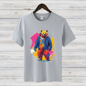 T-Shirt - Bunter Streetstyle Bär Design