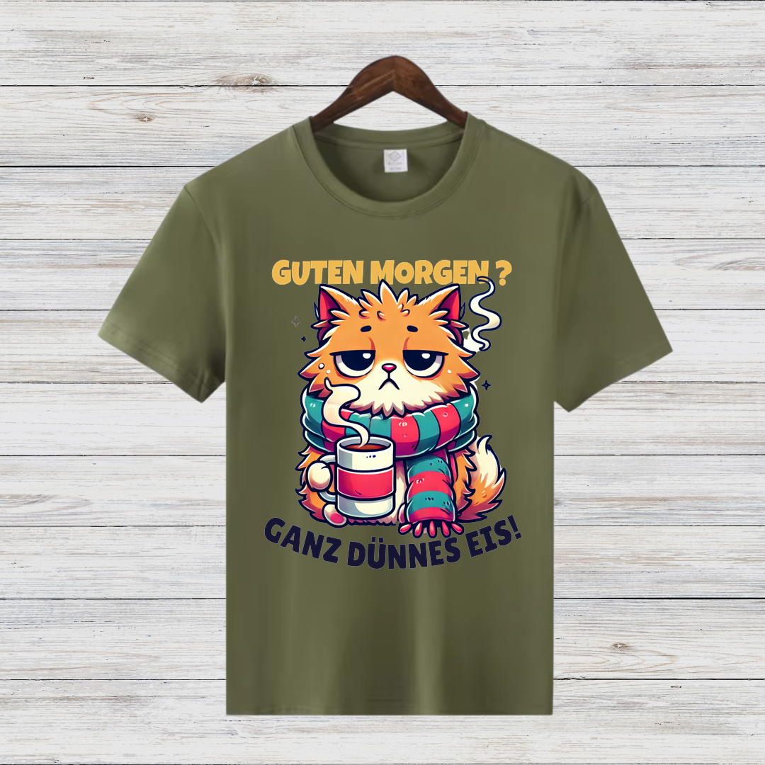 Gemütliche Katze | Lustiges Wintershirt | Humorvolles Statement Shirt | Perfekt für kalte Tage