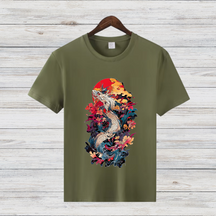 Mystischer Drache | Japanisches Kunst T-Shirt | Asiatisches Design Shirt | Cooles Statement Shirt für Winter | Streetwear für Männer