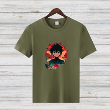 Anime Held Shirt | Stylisches Manga T-Shirt | Perfektes Geschenk für Anime-Fans | Baumwollshirt für Winter-Looks