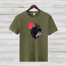 Mystische Kriegerin | Kunstvolles Fantasy-Shirt | Japanisches Design | Stilvolles Statement-Shirt für den Winter