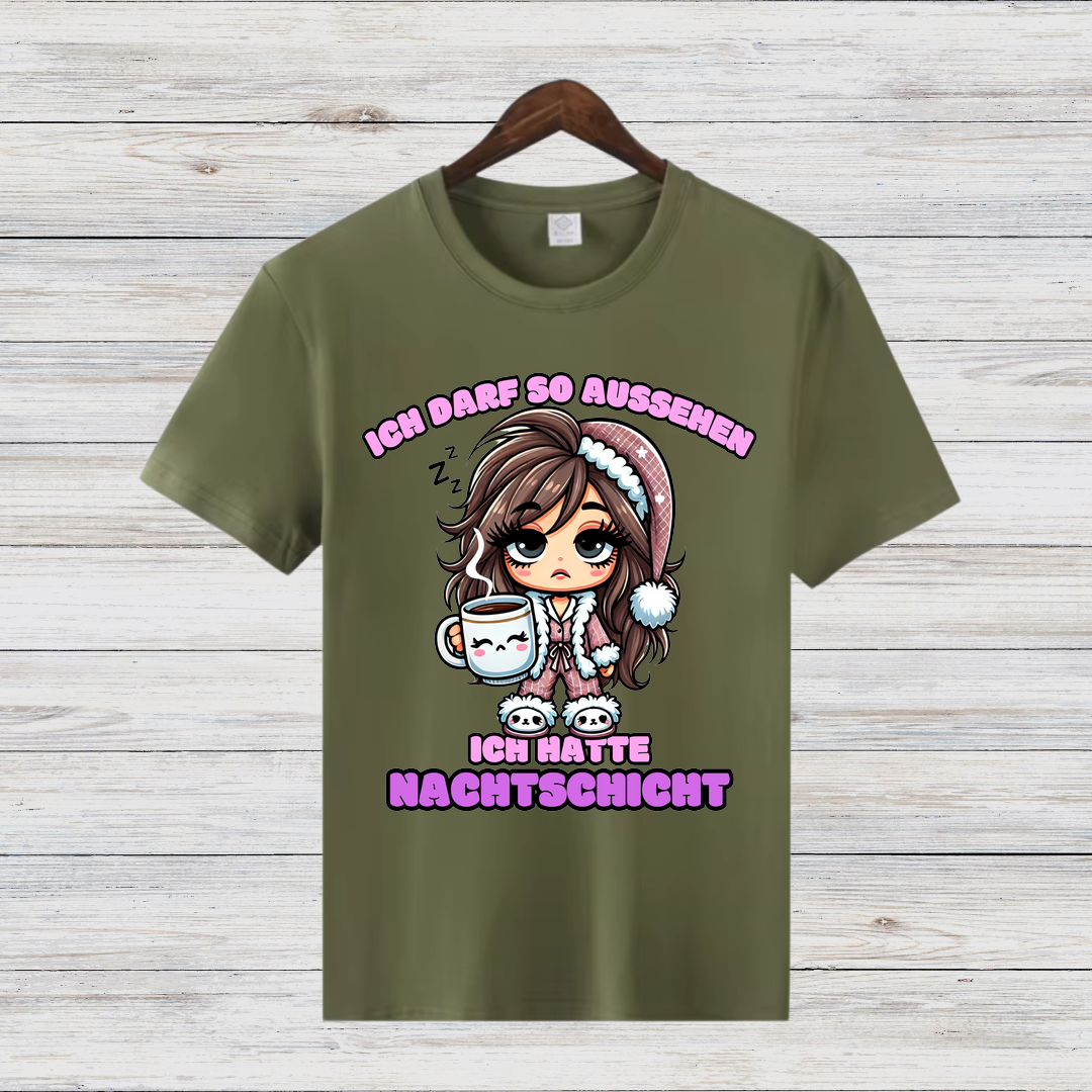 Ich hatte Nachtschicht | Lustiges Statement-Shirt | Humorvolles Design für Wintertage | Nachtarbeiter-Geschenkidee