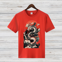 Mystischer Drache | Japanisches Kunst T-Shirt | Asiatisches Drachenmotiv | Stilvolles Statement Shirt für Fantasy-Fans
