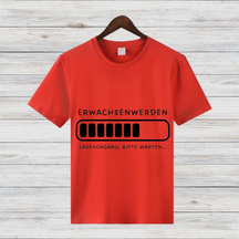 Erwachsen Werden Shirt | Lustiges Ladebalken T-Shirt | Humorvolles Geschenk | Witziges Statement Shirt für Nerds