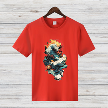 Japanische Welle | Künstlerisches T-Shirt | Stilvolles Design | Trendiges Shirt für Kunstliebhaber
