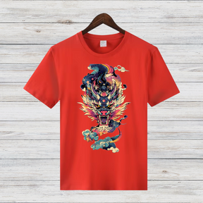 Mystischer Drachengeist | Asiatisches Drachen T-Shirt | Fantasy Kunst Shirt | Legendäres Design für Drachenfans