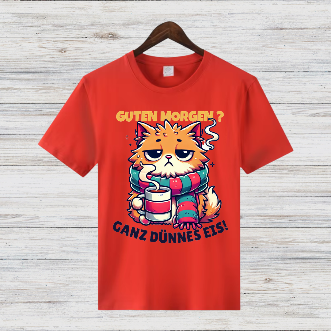 Gemütliche Katze | Lustiges Wintershirt | Humorvolles Statement Shirt | Perfekt für kalte Tage