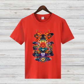 Mystisches Winter-T-Shirt | Fantasievolles Design | Kunstvolles Baumwollshirt | Stilvolles Statement für kalte Tage
