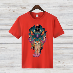 Mystische Katzenkunst | Trendiges Wintershirt | Spirituelles Design | Statement Shirt für Kreative