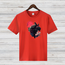 Mystische Kriegerin | Kunstvolles Fantasy-Shirt | Japanisches Design | Stilvolles Statement-Shirt für den Winter