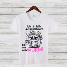 Müde Eule Shirt | Lustiges Statement T-Shirt | Humorvolles Design für Morgenmuffel | Perfekt für kalte Wintertage