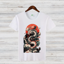 Mystischer Drache | Japanisches Kunst T-Shirt | Asiatisches Drachenmotiv | Stilvolles Statement Shirt für Fantasy-Fans