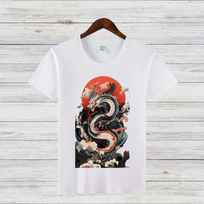 Mystischer Drache | Japanisches Kunst T-Shirt | Asiatisches Drachenmotiv | Stilvolles Statement Shirt für Fantasy-Fans