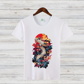 Mystischer Drache | Japanisches Kunst T-Shirt | Asiatisches Design Shirt | Cooles Statement Shirt für Winter | Streetwear für Männer