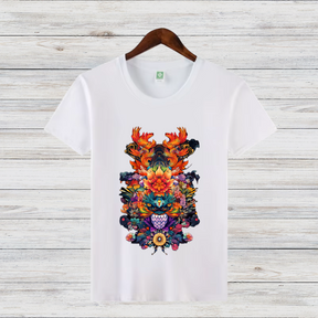 Mystisches Winter-T-Shirt | Fantasievolles Design | Kunstvolles Baumwollshirt | Stilvolles Statement für kalte Tage