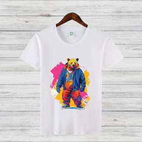 T-Shirt - Bunter Streetstyle Bär Design