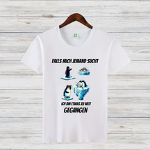 Falls Mich Jemand Sucht | Lustiges Pinguin T-Shirt | Humorvolles Winterdesign | Statement Shirt für kalte Tage