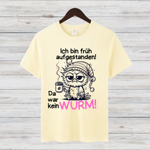 Müde Eule Shirt | Lustiges Statement T-Shirt | Humorvolles Design für Morgenmuffel | Perfekt für kalte Wintertage
