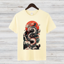 Mystischer Drache | Japanisches Kunst T-Shirt | Asiatisches Drachenmotiv | Stilvolles Statement Shirt für Fantasy-Fans