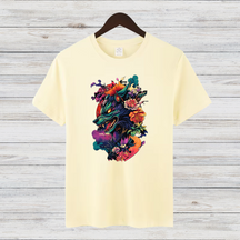 Mystischer Wolf | Kunstvolles Wintershirt | Stilvolles Statement-Shirt | Geschenk für Tierliebhaber