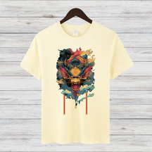 Mystischer Drachengeist | Asiatisches Kunst T-Shirt | Stylisches Fantasy Shirt | Statement Shirt für Drachenfans