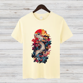 Mystischer Drache | Japanisches Kunst T-Shirt | Asiatisches Design Shirt | Cooles Statement Shirt für Winter | Streetwear für Männer