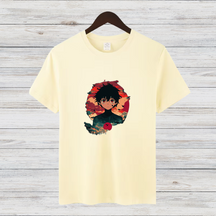 Anime Held Shirt | Stylisches Manga T-Shirt | Perfektes Geschenk für Anime-Fans | Baumwollshirt für Winter-Looks