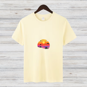 Japan Sonnenuntergang Shirt | Minimalistisches T-Shirt | Asiatisches Design | Stilvolles Statement Shirt für den Winter