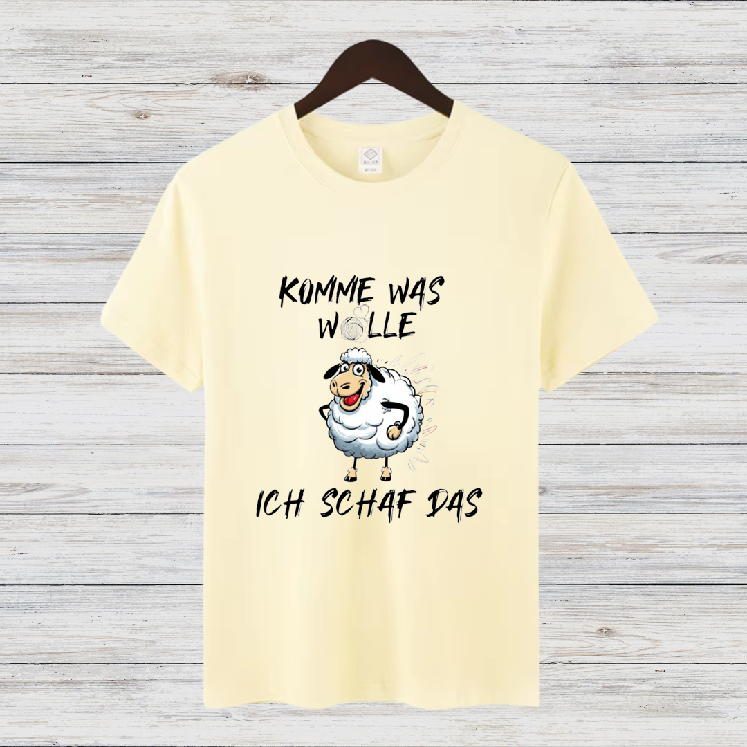 Komme Was Wolle | Lustiges Statement Shirt | Humorvolles Schaf Motiv | Winter Must-have | Damen T-Shirt